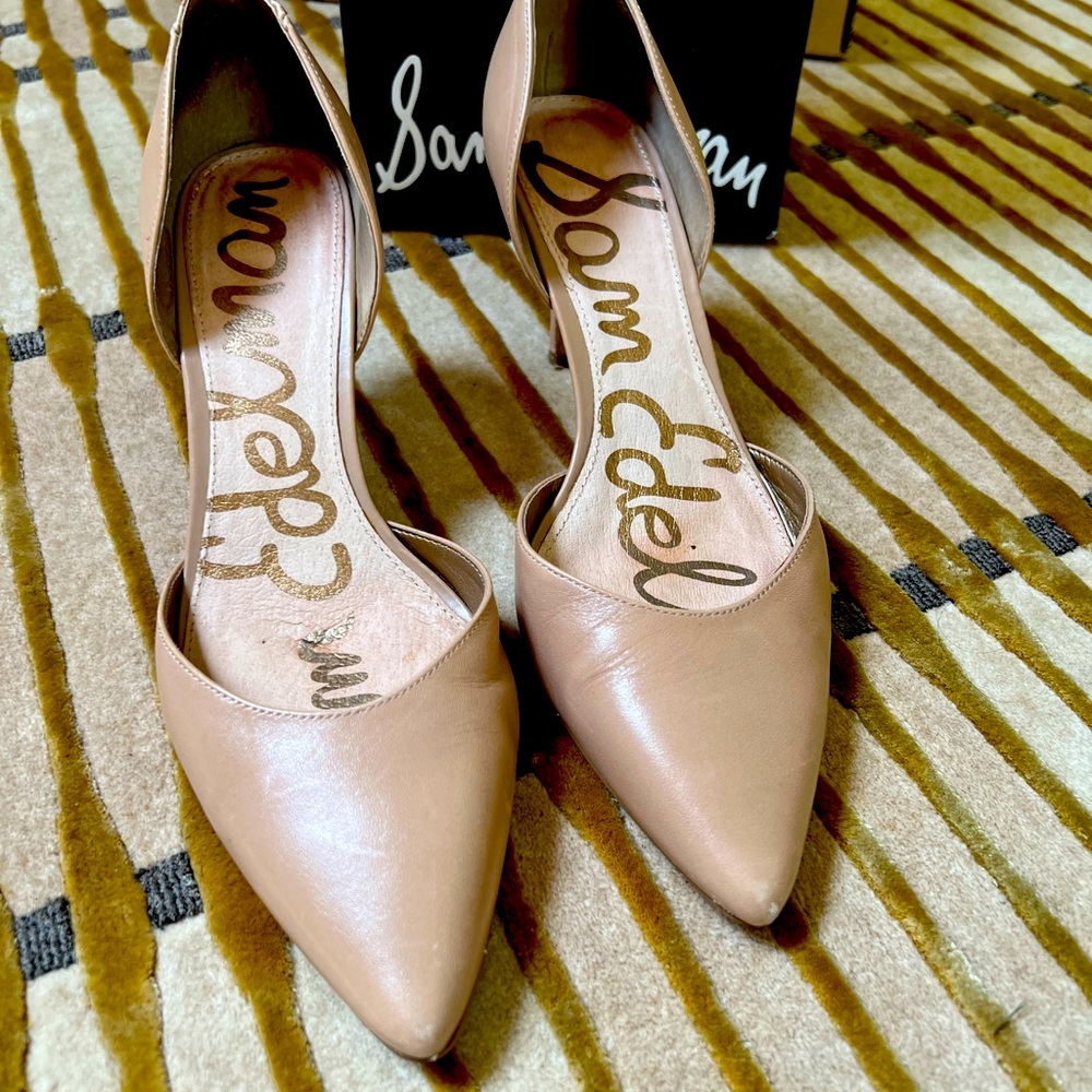 Sam Edelman Nude Leather Pumps